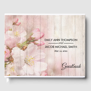 Rustikale Blüten Cherry Blossom Wedding Gästebuch