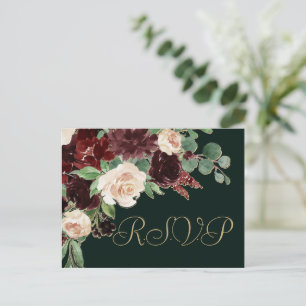 Rustikale Blüten   Terracotta und Marsala UAWG Ent Postkarte
