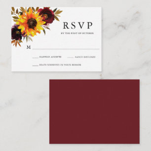 Rustikale Blütenblütenblume Hochzeitskarte Mini RS Mitteilungskarte