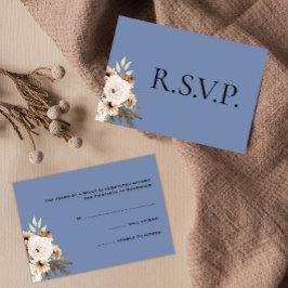 Rustikale Blütenblütenhochzeit RSVP Karte