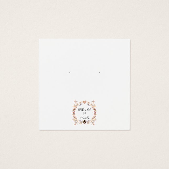 Rustikale Blütenerringerverschlusskarte (Vorderseite)