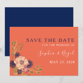 Rustikale Blütenhochzeit Save The Date