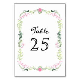 Rustikale Bohemische Frühjahrsfolienfeier Tischnummer