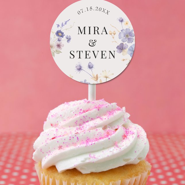 Rustikale Böhmische Blumenhochzeit Runder Aufkleber (Von Creator hochgeladen)