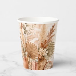 Rustikale Boho-Baby-Shower-Papiertasse Pappbecher