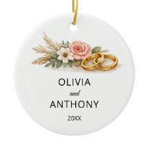 Rustikale Boho-Blumen-Rosa-Rosen-Hochzeitsnamensde