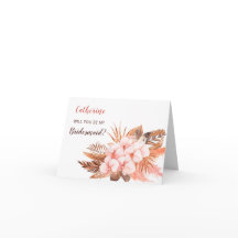 Rustikale Boho Blush Pampas werden Sie meine Braut