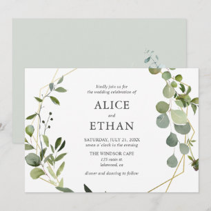 Rustikale Boho Botanische Hochzeit Einladung