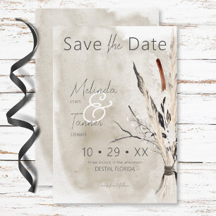 Rustikale Boho Bouquet Moderne Hochzeit Save The Date