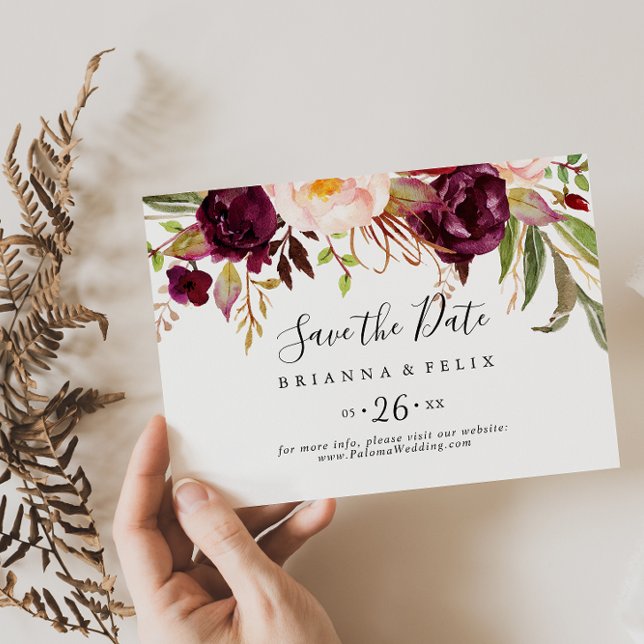 Rustikale Boho farbenfrohe, bläserne, horizontale  Save The Date (Von Creator hochgeladen)