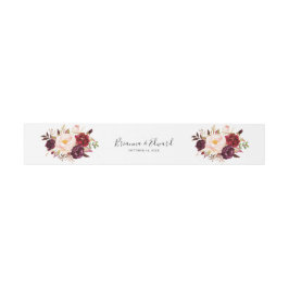 Rustikale Boho farbenfrohe Blumenhochzeit Einladun Einladungsbanderole