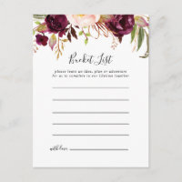 Rustikale Boho farbenfrohe Blumenzettel
