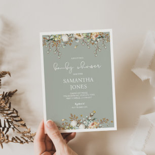 Rustikale Boho Gender Neutral Baby Shower Einladun Einladung