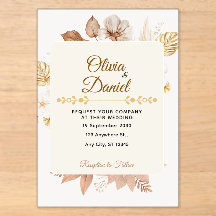 Rustikale Boho getrocknete Blumen-Cream-Hochzeit