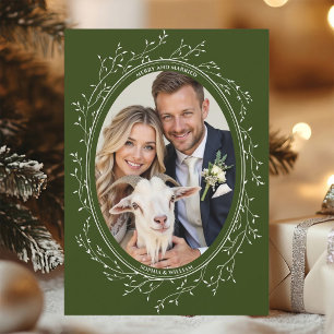 Rustikale Boho-Hochzeitsfotografie Frohe und Vermä Feiertagskarte