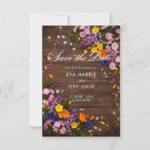 RUSTIKALE BOHO-HOLZ-SAVE-THE-DATE-HOCHZEITSEINLADU