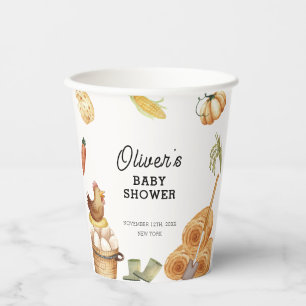 Rustikale Boho KinderBaby-Dusche auf der Bauernhöf Pappbecher