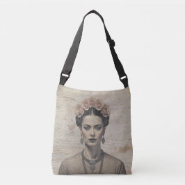 Rustikale Boho-Muse - Frida Kahlo Umhängetasche Tragetaschen Mit Langen Trägern