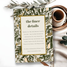 Rustikale Boho Retro Grüne botanische Hochzeit Det