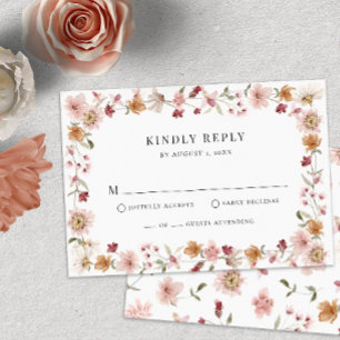 Rustikale Boho RSVP-Karte RSVP Karte