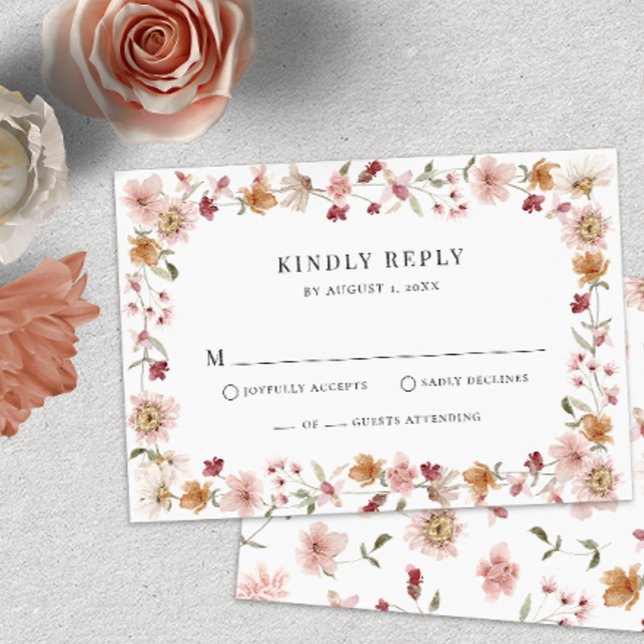 Rustikale Boho RSVP-Karte RSVP Karte (Von Creator hochgeladen)