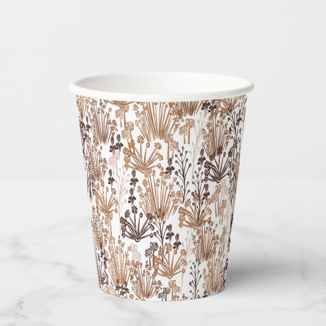 Rustikale Boho Thorn & Thistle Outdoorsy Pappbecher (Vorderseite)
