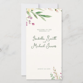 Rustikale Boho Watercolor-Wildblumen Hochzeit