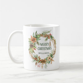 Rustikale Boho Weihnachtsfeiertag Tasse Kaffee