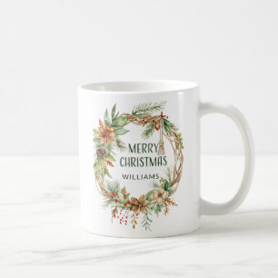 Rustikale Boho Weihnachtsfeiertag Tasse Kaffee
