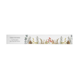 Rustikale Boho Woodland Animals Wasserfarbenhochze Rundum-Adressaufkleber