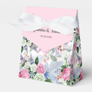 Rustikale bohrosa lila Blume Hochzeit Geschenkschachtel