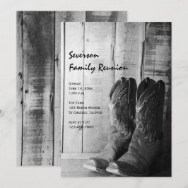 Rustikale Boots Country Family Wiedersehen Einladung