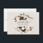 Rustikale Bordeaux-Hochzeit, rosa, grüne Blütenhoc Save The Date<br><div class="desc">Rustikale Bordeaux,  rosa,  grüne Blumenhochzeit sichern Sie sich die Dattelkarte. Mit schönem Aquarell,  weißen Blumen,  Holzschnitt und Schrifthandeschreiben. Diese moderne Einladung ist sicher,  den Stil für Ihr bevorstehendes Party Set.</div>