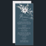 rustikale Botanics Hochzeitsessen Menü Einladung<br><div class="desc">Unsere traumhafte Blumenkollektion bietet Acrylpinselstriche in Blau und Himmelblau mit grauen Blattbildern,  die romantische Gefühle für alle Gegenstände bringen,  die sich über Hochzeitsbedürfnisse,  Bürobedarf und persönliche Gegenstände verteilen.</div>