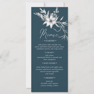 rustikale Botanics Hochzeitsessen Menü Einladung