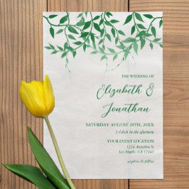 Rustikale Botanische Blätter Hochzeit