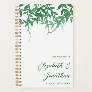 Rustikale Botanische Blätter Hochzeit Planer