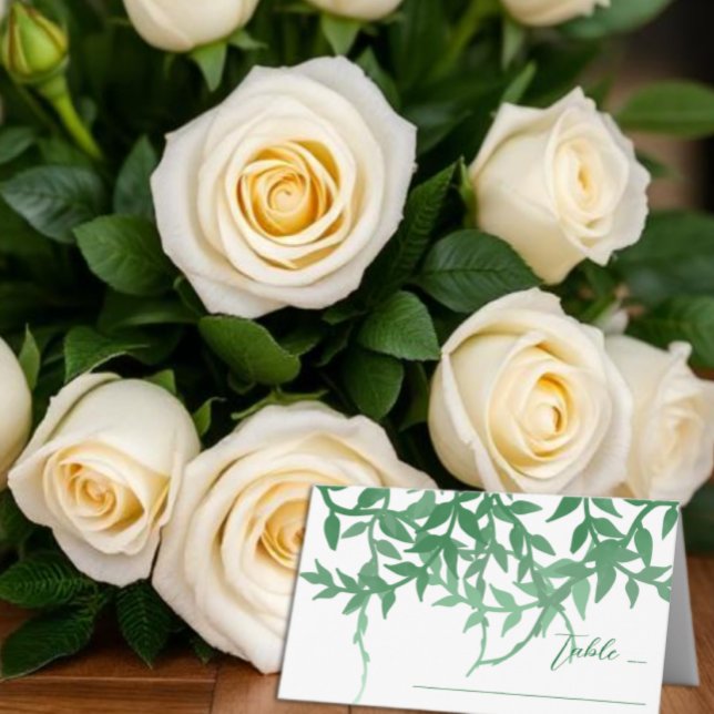 Rustikale Botanische Blätter Hochzeit Platzkarte (Von Creator hochgeladen)