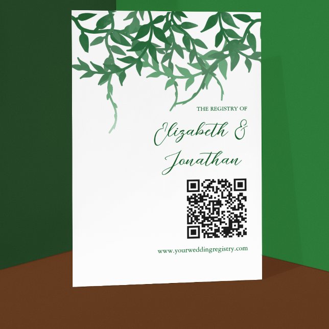 Rustikale botanische Blätter Hochzeitsregister Begleitkarte (Von Creator hochgeladen)