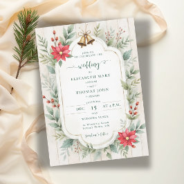 Rustikale botanische Blumen-Hochzeit im Holz-Stil Einladung