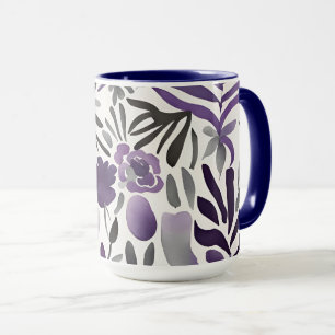 Rustikale Botanische Elemente Wasserfarben Kunst Tasse