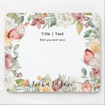 Rustikale botanische Rose Rosa Schmetterling Mousepad<br><div class="desc">Rustikale botanische Rose Rosa Schmetterling Custom Mouse Pad. Alle Fotos und Texte sind so vorbereitet, dass Sie mit Ihren eigenen Daten schnell und einfach personalisieren können. Für viele andere Designs besuchen Sie bitte die Sammlung von Geschäften: https://www.zazzle.com/collections/119376792509928647</div>