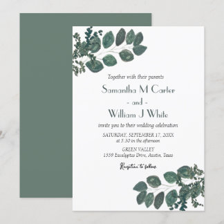 Rustikale botanische Vegetation Einladung