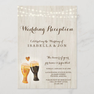 Rustikale Brauerei Hochzeitsempfang nur Einladung