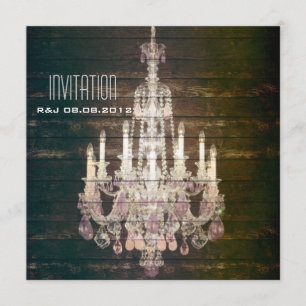 Rustikale Brauerei Kronleuchter Hochzeit Einladung