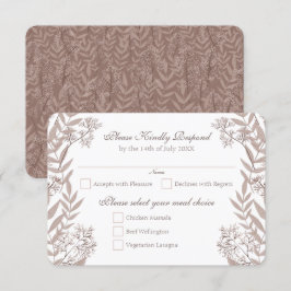 Rustikale Braun Hochzeit Vintag botanisch Einladung