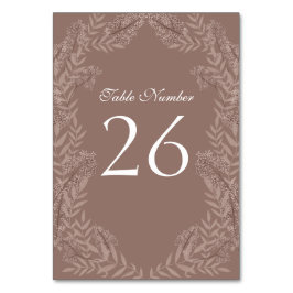 Rustikale Braun Hochzeit Vintag botanisch Tischnummer