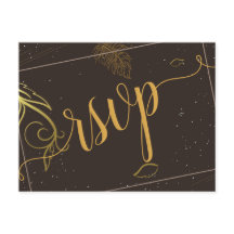 Rustikale, braune und weiße uAwg Einladung Postkar