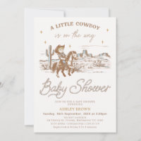 Rustikale braune Western Little Cowboy-Baby-Party