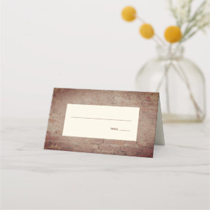 Rustikale Brick Wedding Platzkarte